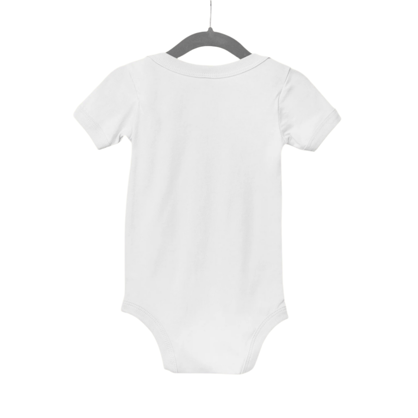 Back View Baby Bodysuit in White