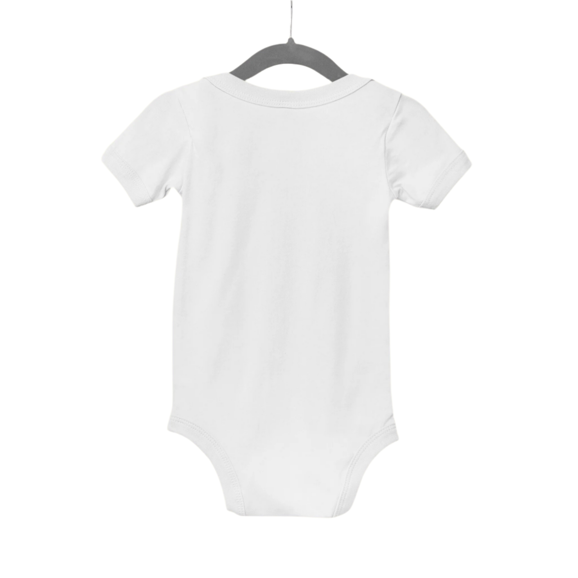 Back View Baby Bodysuit in White