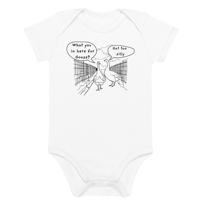 Silly Goose White Baby Bodysuit