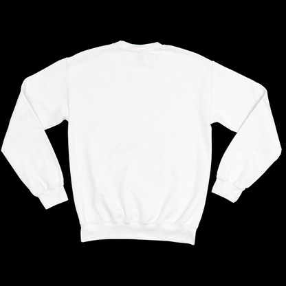 White Crewneck Sweatshirt Back View
